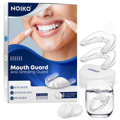 Mouth Guard for Teeth Grinding at Night – EVA Night Guard with 6 Cleaning Tablets
