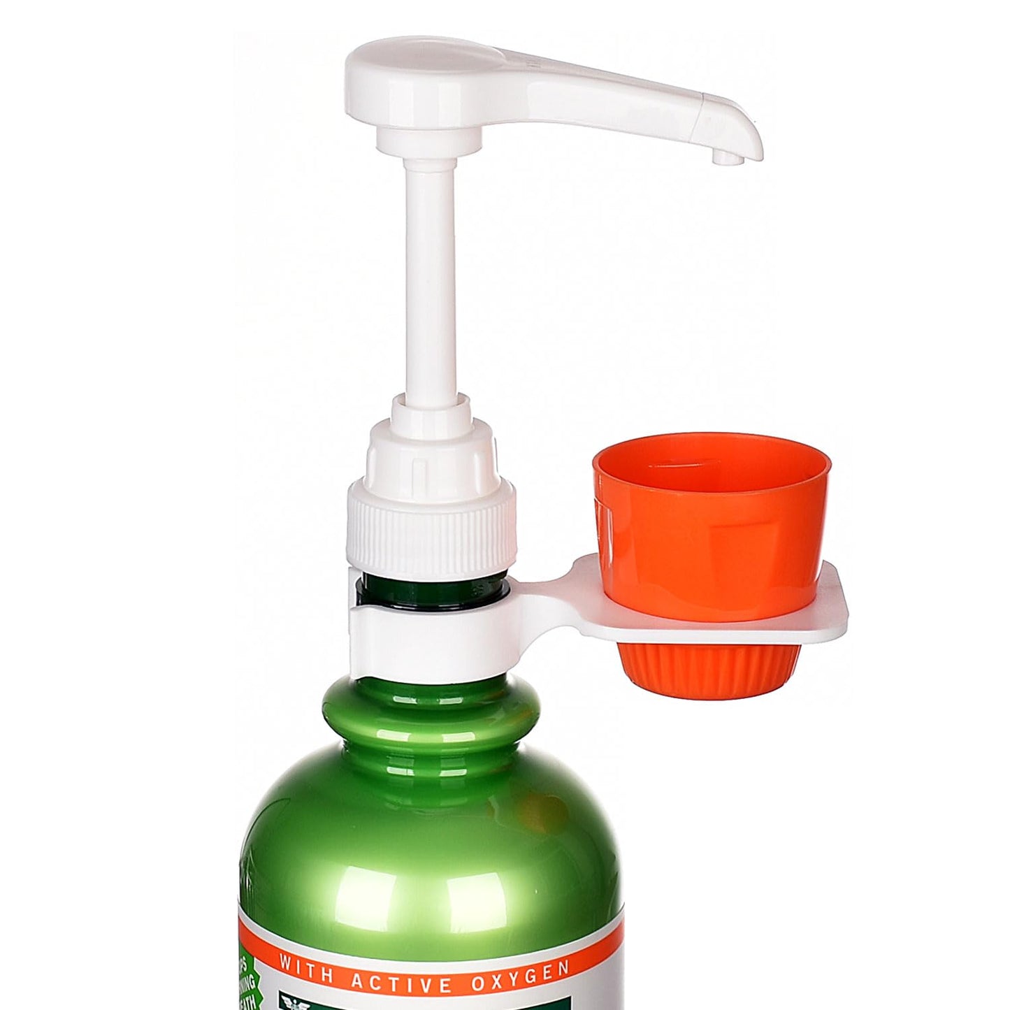 Upgraded Mouthwash Dispenser Pump and Cup Holder Set (3 Pack) for TheraBreath 16 oz Mouthwash