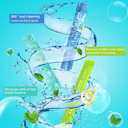 Mouthwash Travel Size – Portable Packets to Go | Fresh Mint, Icy Mint, Grapefruit Mint | Alcohol & Fluoride Free