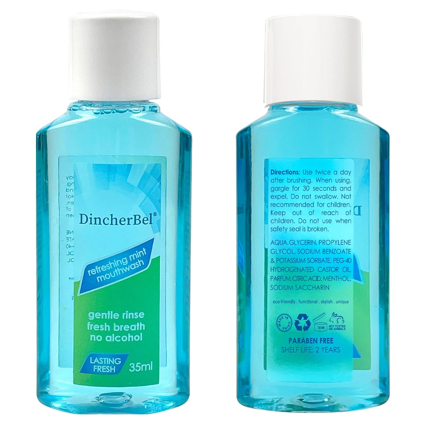 Travel Size Mouthwash 35ml Mint – Portable 288-Pack Mini (Mint)