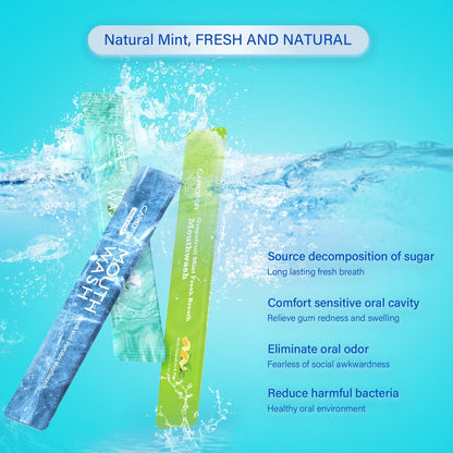 Mouthwash Travel Size – Portable Packets to Go | Fresh Mint, Icy Mint, Grapefruit Mint | Alcohol & Fluoride Free