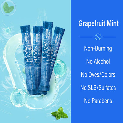 Mouthwash Travel Size ICY Mint – Alcohol-Free On-The-Go Pack (0.41 Fl Oz x 20)