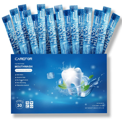 Mouthwash Travel Size – Alcohol-Free ICY Mint Mini Pack (Pack of 30, 0.41 fl oz)