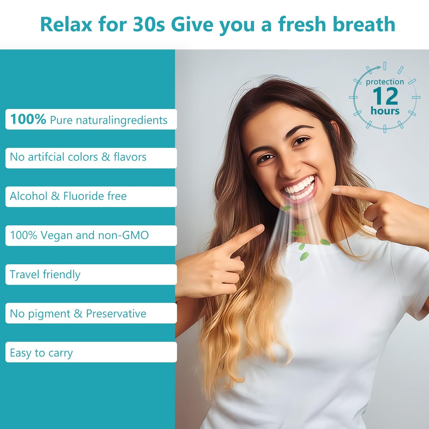 Travel Size Mouthwash Pack of 20 – Alcohol & Fluoride Free Fresh Mint Strips