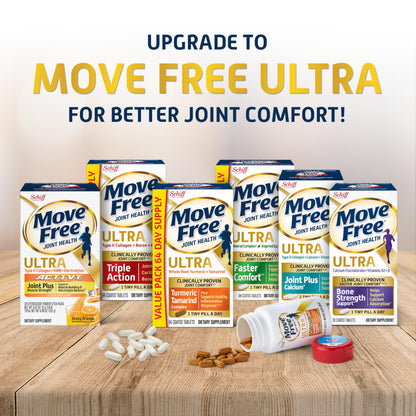 Move Free Advanced Glucosamine Chondroitin + Calcium Fructoborate Joint Support - 160 Tablets (80 Servings)