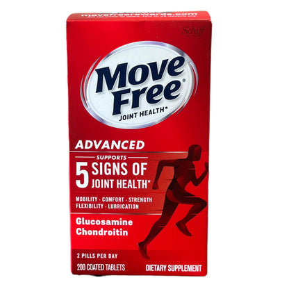 Move Free Advanced Glucosamine, Chondroitin & Uniflex – Joint Support (200 Tablets)