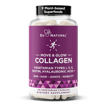 Move & Glow Vegetarian Collagen Pills – Skin & Joint Support (60 Capsules)