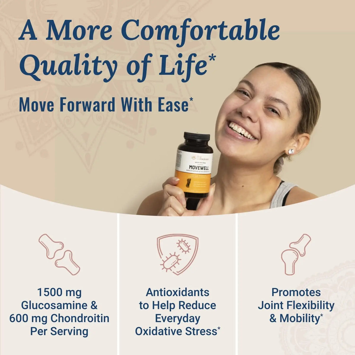 MoveWell by Live Conscious – Joint Support with Glucosamine, Chondroitin, MSM & Hyaluronic Acid (2-Pack) BritishVita | Premium UK Vitamins & Wellness Supplements