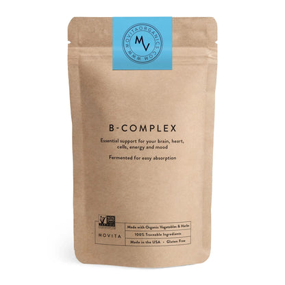Movita Fermented Vitamin B-Complex – Organic Vegan B-Complex for Mood & Metabolism