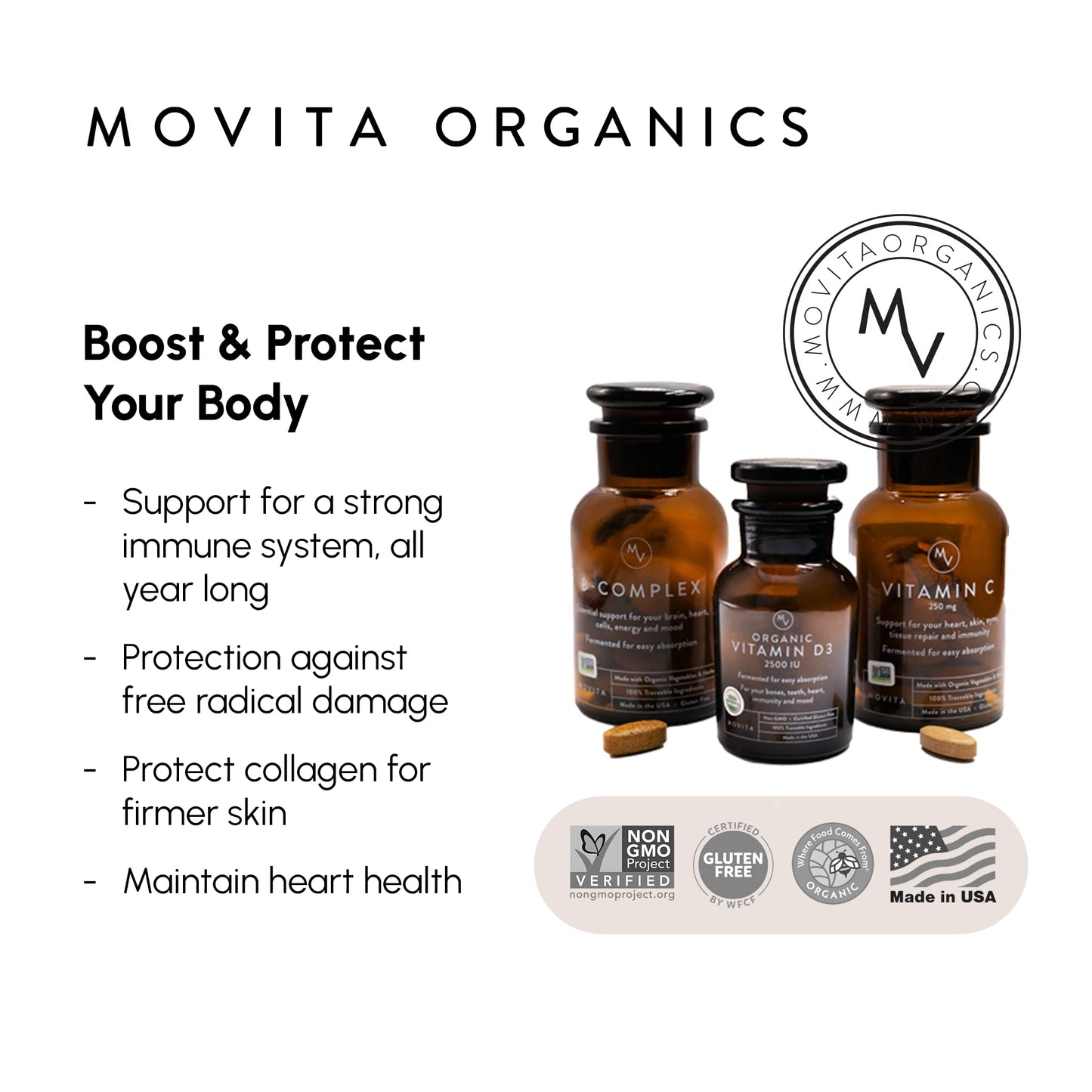 Movita Fermented Vitamin B-Complex – Organic Vegan B-Complex for Mood & Metabolism