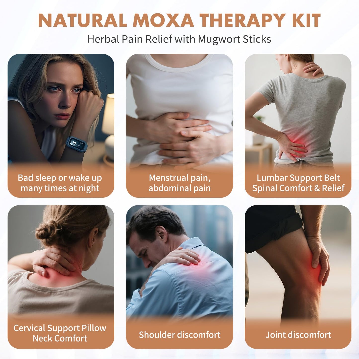 Smokeless Copper Moxa Box - Purifier Copper Tank Moxibustion Treatment Tool, Portable Therapy Bag (Not Include Moxa) Wormwood Sticks-3