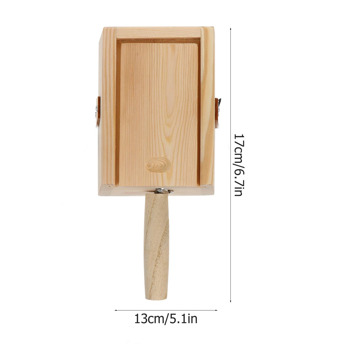 Healifty Wood Moxa Box – Portable One-Hole Moxibustion Box for Full-Body Massage 17x13x9.5 cm