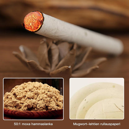 12 Rolls Moxa Stick for Moxibustion – 50:1 Extraction, Chen Mugwort, 20cm