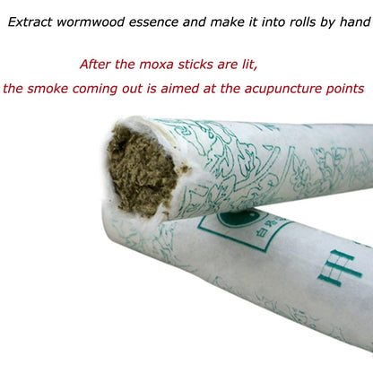 Moxa Sticks Natural Mugwort Rolls – Handmade Pure Wormwood, 3-Year Purity for Moxibustion (10 per Box)
