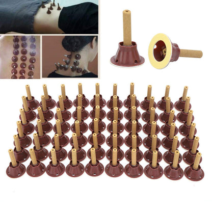 60pcs Moxa Sticks – Self-Adhesive Moxibustion Device for Neck, Shoulders & Back