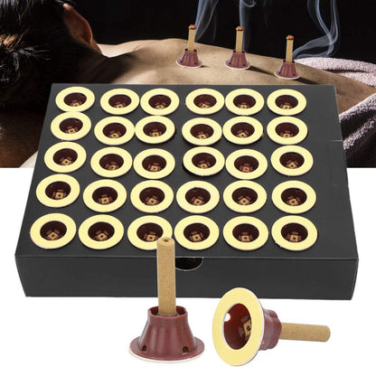 60pcs Moxa Sticks – Self-Adhesive Moxibustion Device for Neck, Shoulders & Back