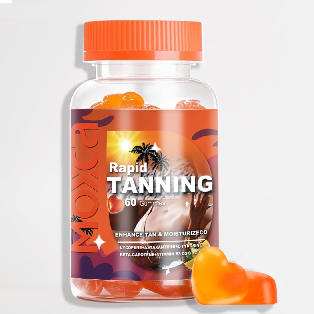 Moxca Vegan Astaxanthin & Lycopene Gummies – Skin Glow