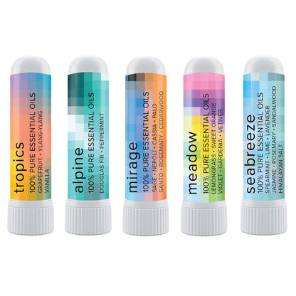MOXĒ Nature Gift Bundle: 5 Aromatherapy Inhalers with Pure Essential Oils, Made in USA