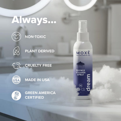 MOXE Dream Shower Mist – Spa Steam Spray with Natural Essential Oils | 4 oz