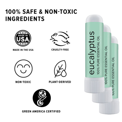 MOXĒ Eucalyptus Essential Oil Nasal Inhaler | Sinus Relief, Daily Relaxation & Stress Relief | Made in USA