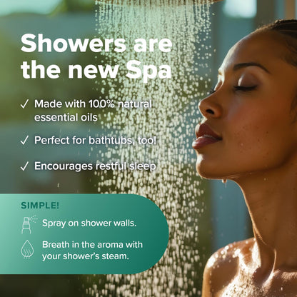 MOXĒ Eucalyptus Oil Shower Mist – 4 oz | 100% Pure Essential Oils, Made in USA