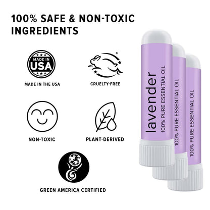 MOXE Lavender Essential Oil Nasal Inhaler – No-Mess Aromatherapy, Made in USA (1 Pack)