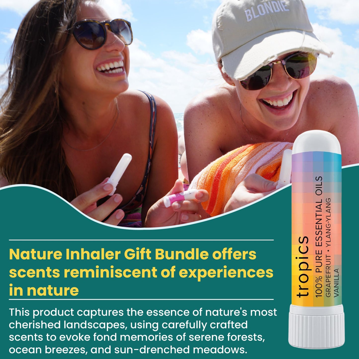 MOXĒ Nature Gift Bundle: 5 Aromatherapy Inhalers with Pure Essential Oils, Made in USA