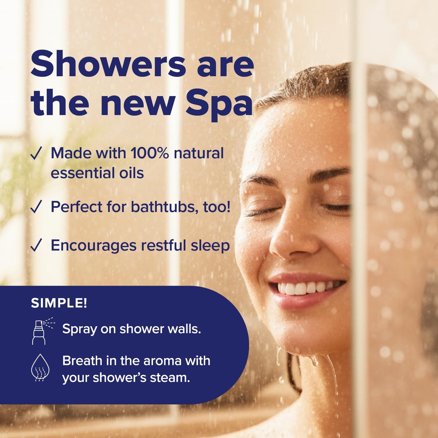MOXE Shower Mist – Spa Steam Spray with Lavender & Eucalyptus (4 fl oz x 2)