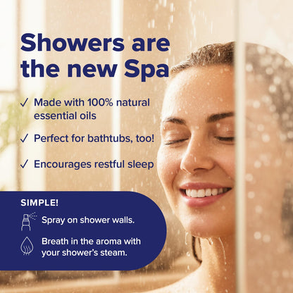 MOXE Shower Mist – Spa Steam Spray with Lavender & Eucalyptus (4 fl oz x 2)