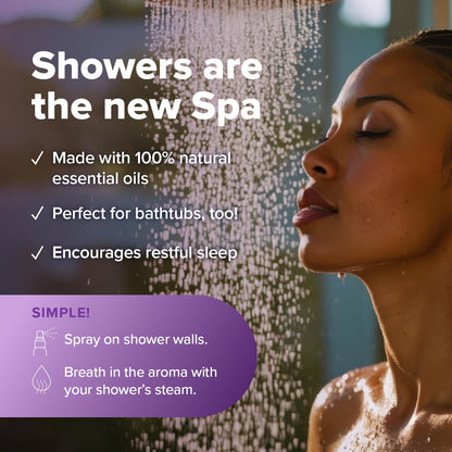 MOXE Shower Mist — Spa Aromatherapy with 100% Pure Lavender Oil, 4 oz