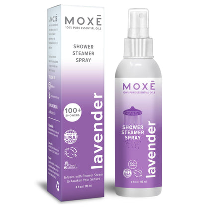 MOXE Shower Mist — Spa Aromatherapy with 100% Pure Lavender Oil, 4 oz
