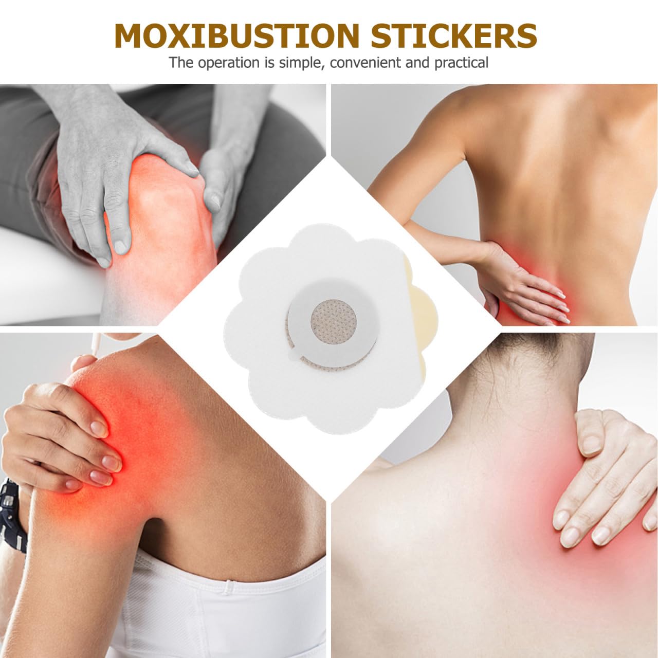 Moxibustion Sticker | 10Pcs Lumbar Moxa Patch - Portable, Smokeless Body Stickers