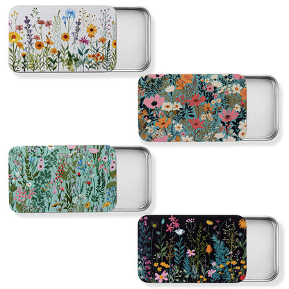 Moxweyeni 4 Pack Floral Dental Floss Case - Portable Travel Dispenser