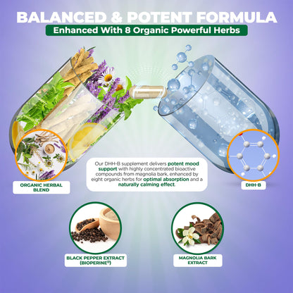MoxyVites DHH-B: Bioactive Honokiol Magnolia Bark Extract – 60 Vegan Capsules