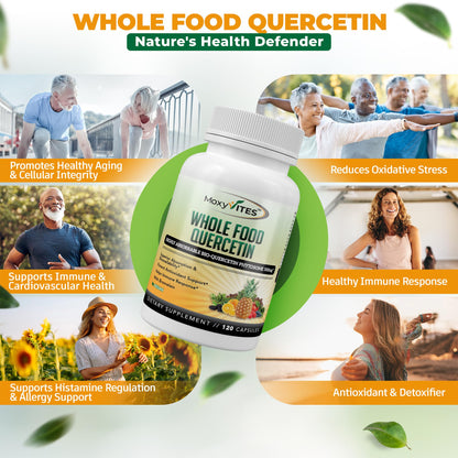 MoxyVites Quercetin 500mg with Bromelain | 20x Absorption, 120 Caps