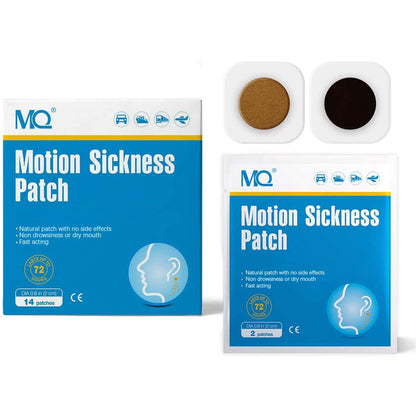 MQ 42ct Motion Sickness Patches – Non-Drowsy, Waterproof, 72h