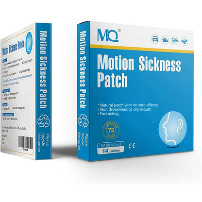 MQ 42ct Motion Sickness Patches – Non-Drowsy, Waterproof, 72h