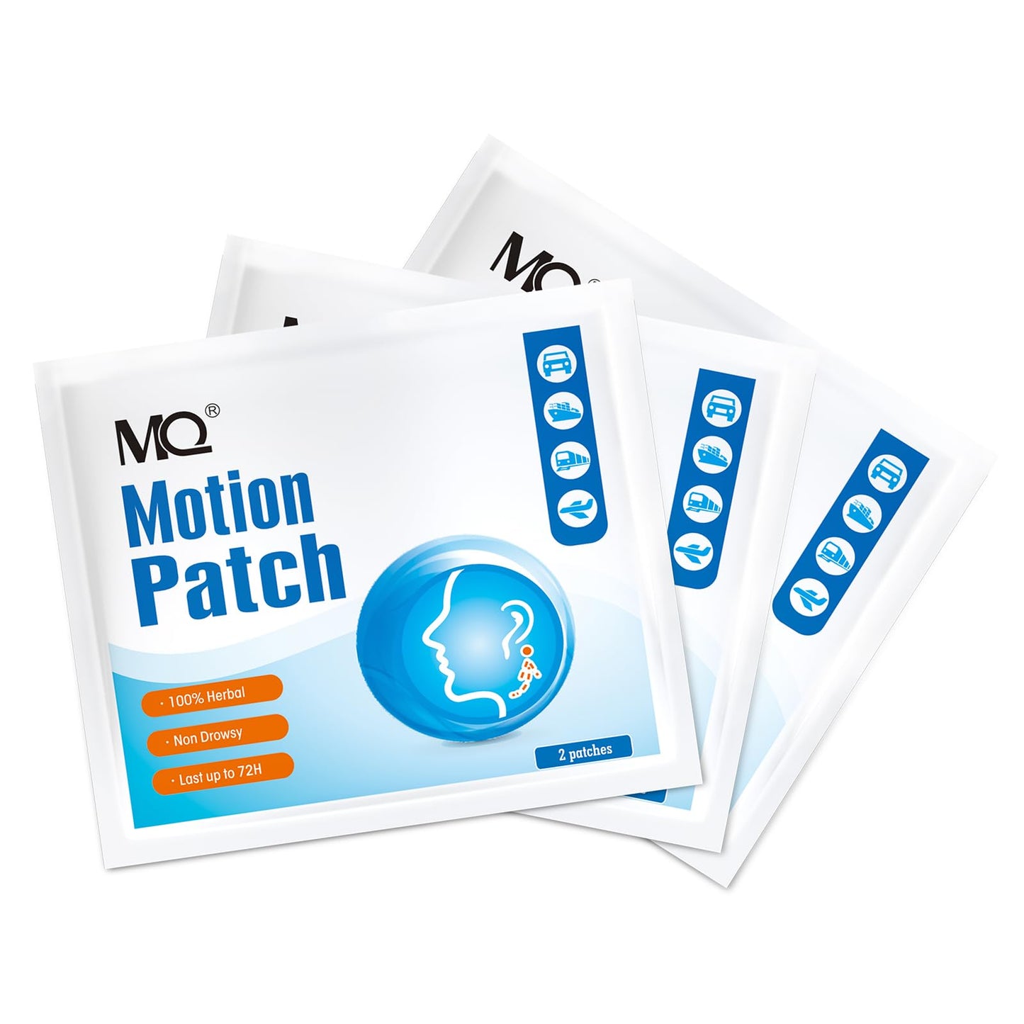 MQ Motion Sickness Patch – 60 Count, Fast-Acting Travel Patches