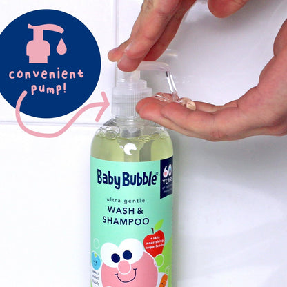 Mr. Bubble Baby Bubble Ultra Gentle Body Wash & Shampoo – Sweet Violet Clouds Scent, 12 oz (Pack of 3)