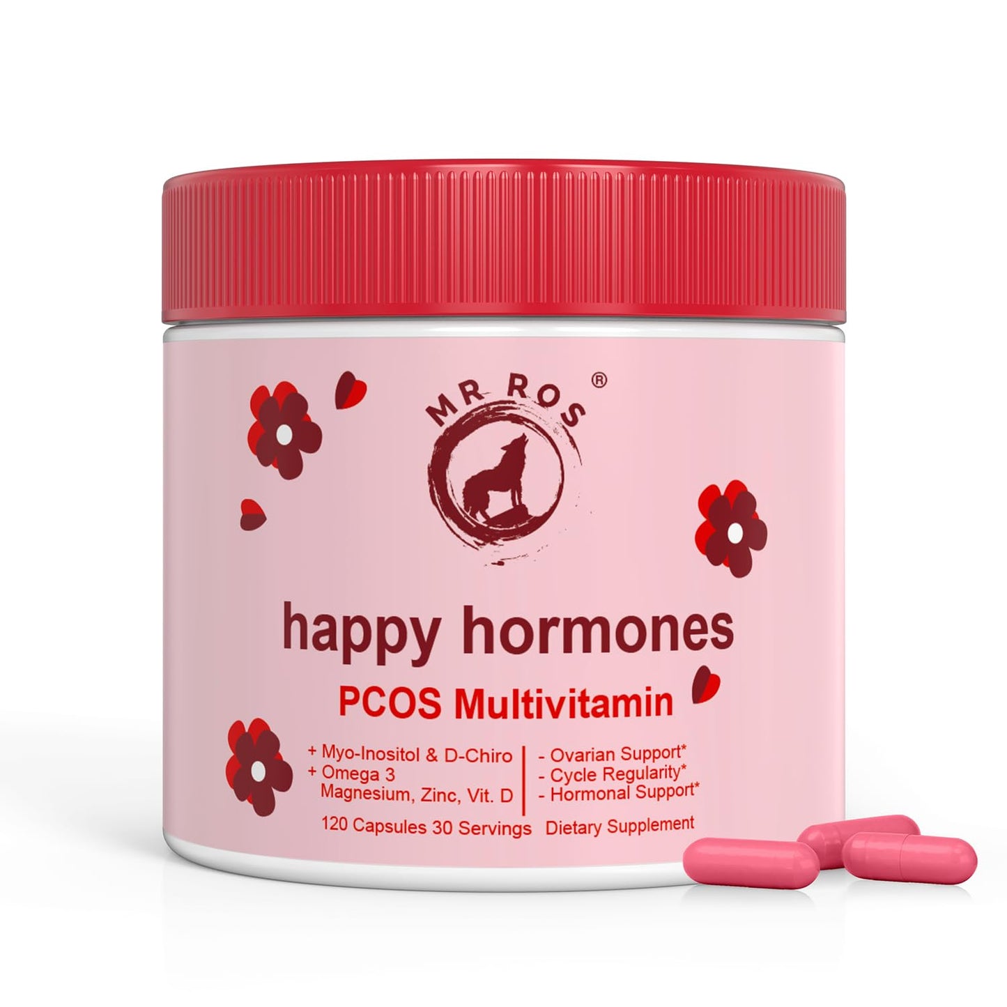 Mr Ros Happy Hormones PCOS Multivitamin for Women | Myo & D-Chiro Inositol 40:1