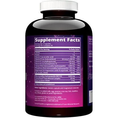 MRM Bone Maximizer III: MCHA + Vitamin D3 & K2 | High-Potency Bone Health | 50 Servings