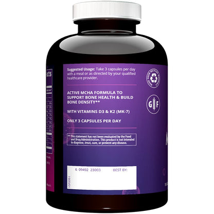 MRM Bone Maximizer III: MCHA + Vitamin D3 & K2 | High-Potency Bone Health | 50 Servings