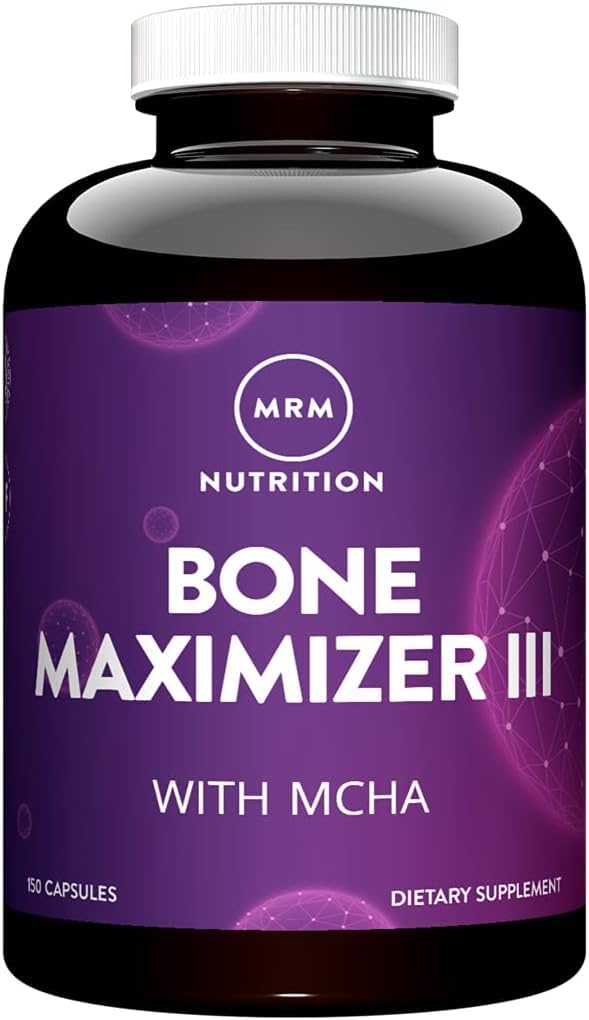 MRM Bone Maximizer III: MCHA + Vitamin D3 & K2 | High-Potency Bone Health | 50 Servings