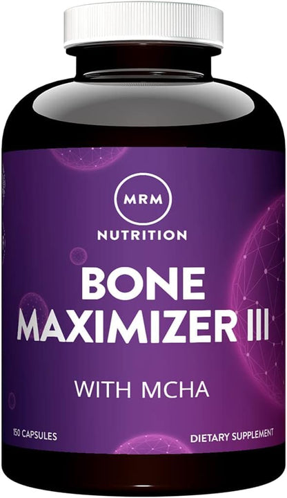MRM Bone Maximizer III: MCHA + Vitamin D3 & K2 | High-Potency Bone Health | 50 Servings