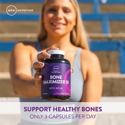 MRM Bone Maximizer III: MCHA + Vitamin D3 & K2 | High-Potency Bone Health | 50 Servings