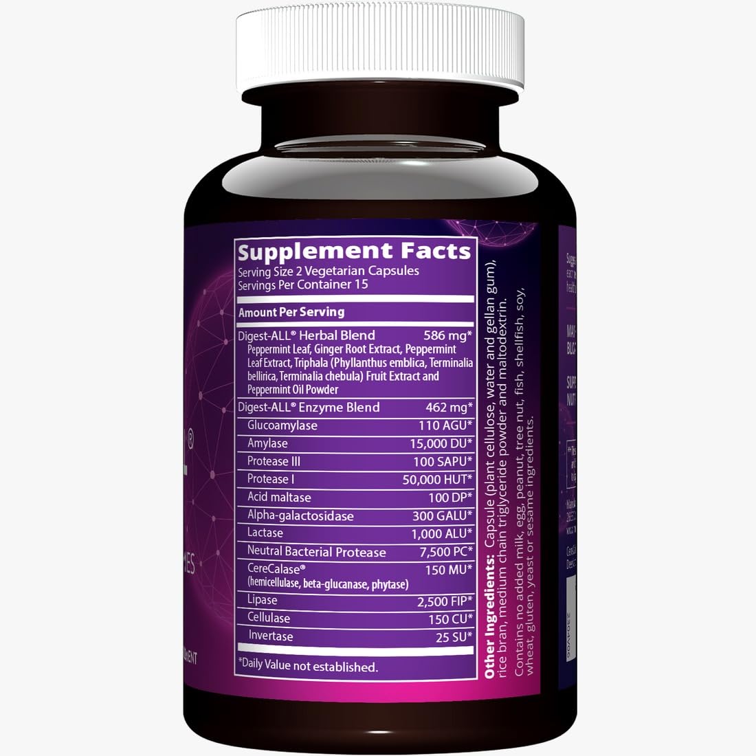 MRM Digest-All Digestive Enzymes – Lactase, Amylase & Lipase | 15 Servings | Vegetarian & Gluten-Free