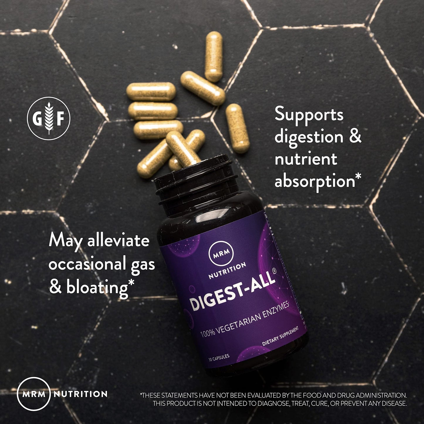 MRM Digest-All Digestive Enzymes – Lactase, Amylase & Lipase | 15 Servings | Vegetarian & Gluten-Free