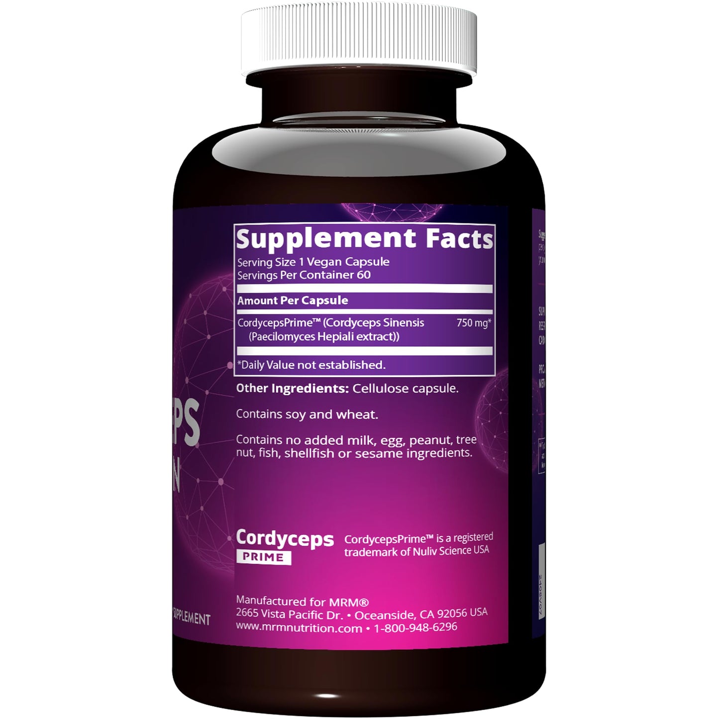 MRM Cordyceps CS-4 | Endurance & Adaptogens | Vegan, 60 Servings (Pack of 2)