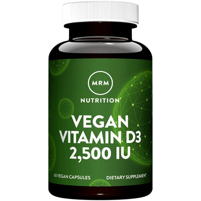 MRM Nutrition Vegan Vitamin D3 2,500 IU – Bone Health & Immune Support | Plant-Based from Lichens | 60 Servings