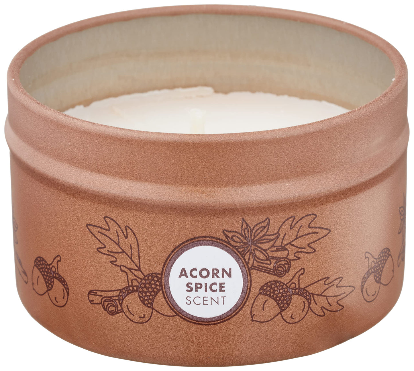 MRS MEYER'S Acorn Spice Tin Candle, 2.9 oz – Garden-Inspired Soy Wax Candle with Essential Oils